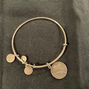 Alex & Ani/Disney Tinkerbell Charm Silvertone Bracelet
